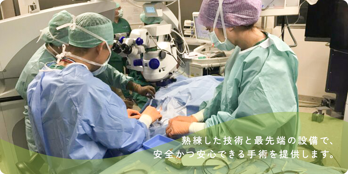 熟練した技術と最先端の設備で、安全かつ安心できる手術を提供します